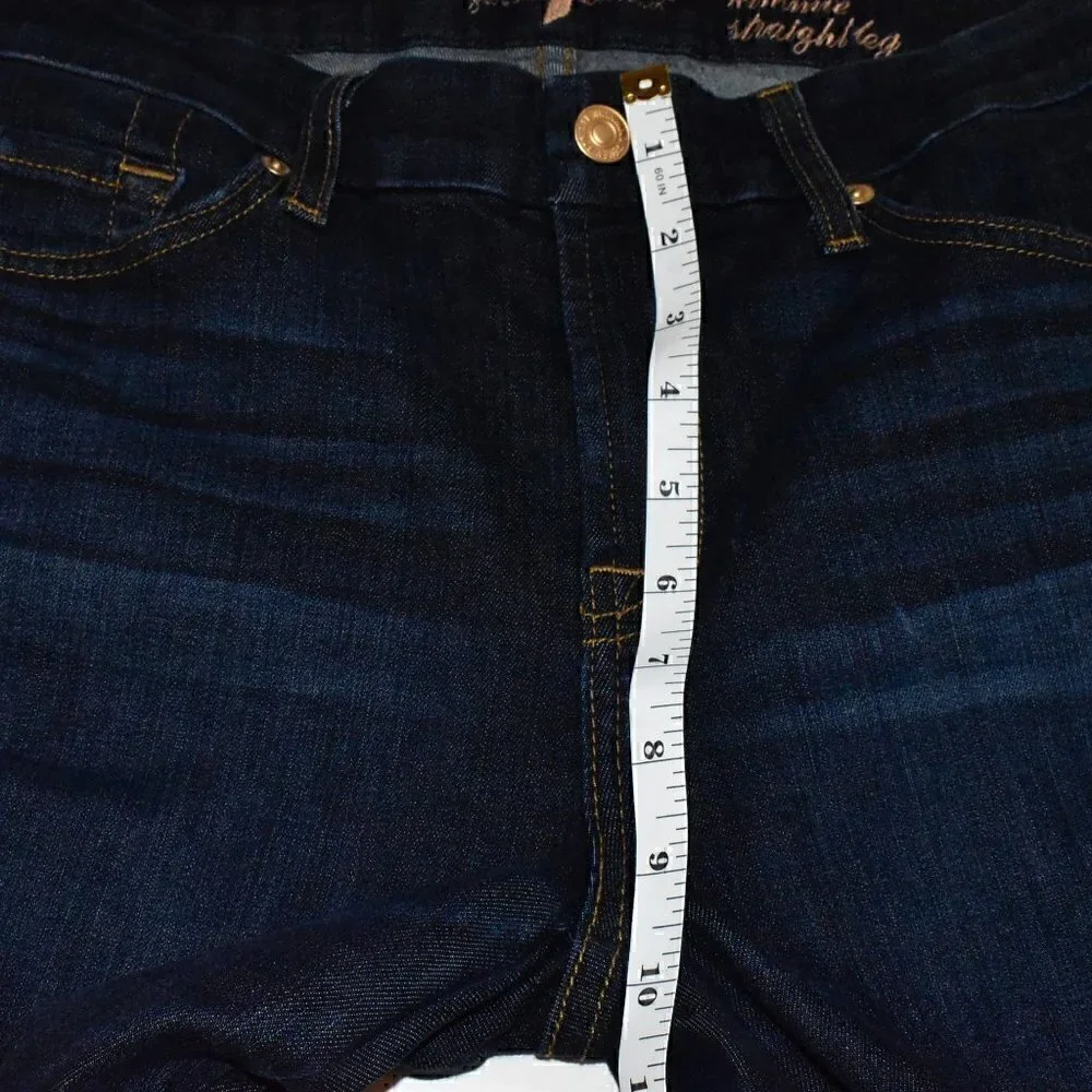 7 For all Mankind Kimmie Straight Leg Mid Rise Denim Jeans